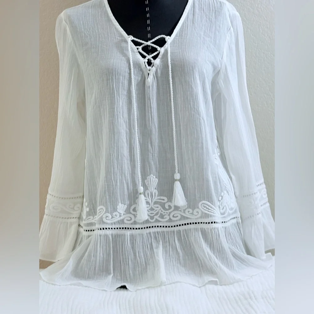 LILLY PULITZER TOP SHIRT BLOUSE WHITE SIZE SMALL NEW WITH TAGS SEE PICS - Picture 5 of 14
